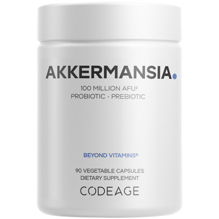 Akkermansia Probiotic Prebiotic vegetable capsules front