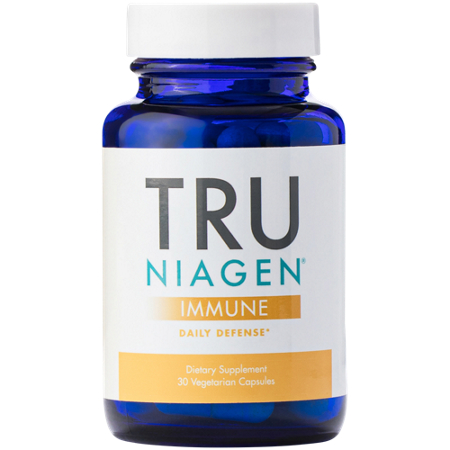 Tru Niagen Immune Daily Defense capsules bottle front