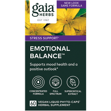 Gaia Herbs Emotional Balance Stress Support 30 Capsules box front