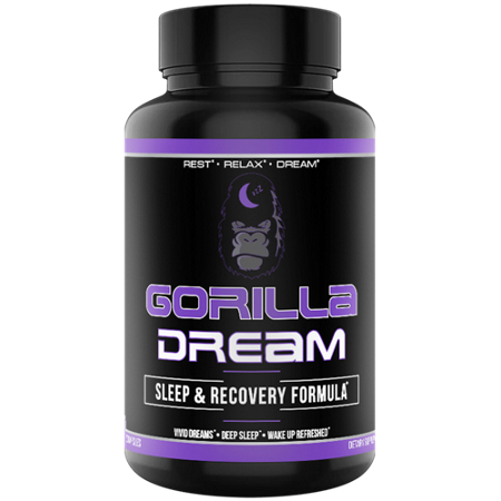Gorilla Mind Gorilla Dream Sleep and Recovery Formula capsules bottle front
