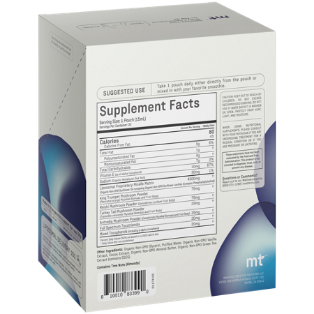 Medterra Mending Mushrooms Liquid Pouch Chocolate pack view 4