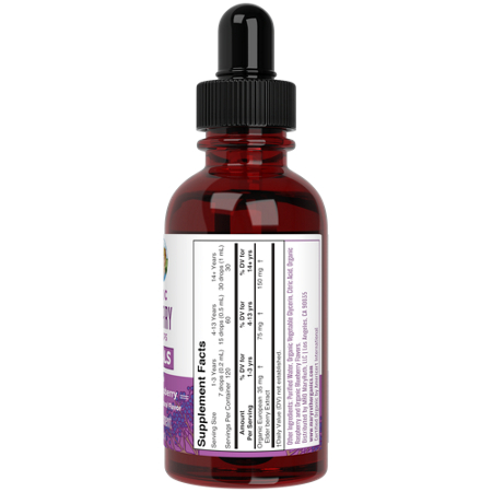 Supplement Facts label for MARYRUTH'S Organic Elderberry Liquid Drops view 3