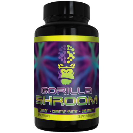 Gorilla Mind Gorilla Shroom Cognitive Support capsules bottle front