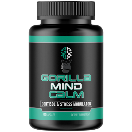 Gorilla Mind Calm Cortisol and Stress Modulator capsules front