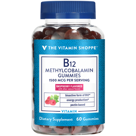 The Vitamin Shoppe B12 Methylcobalamin Gummies bottle front