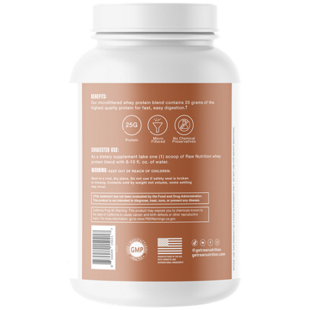 RAW Whey Protein Blend Chocolate Milk container view 4