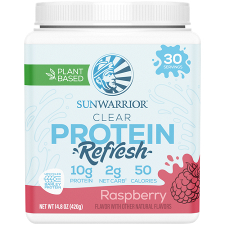 SunWarrior Clear Protein Refresh Raspberry container front