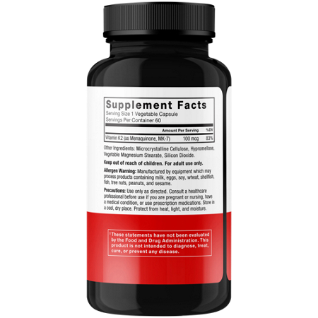 Supplement Facts: Force Factor MK-7 Vitamin K2 100mcg