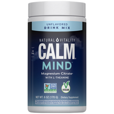 Calm Mind Magnesium Powder with 200mg of L-Theanine - Unflavored (56 Servings)