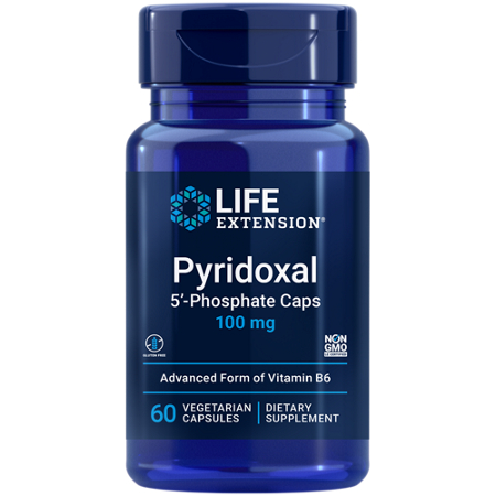 Life Extension Pyridoxal 5-Phosphate Capsules 100 MG bottle front
