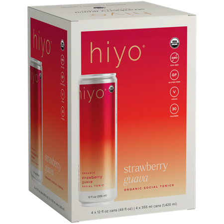 Hiyo Organic Social Tonic Strawberry Guava box front