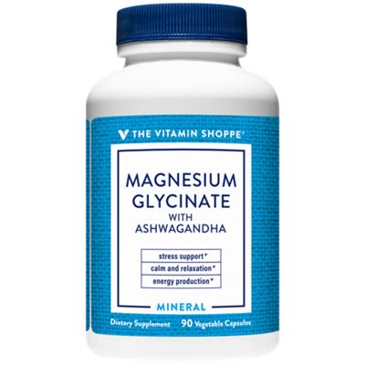 Magnesium Glycinate with Ashwagandha – Stress and Relaxation Support (90 Vegetable Capsules)