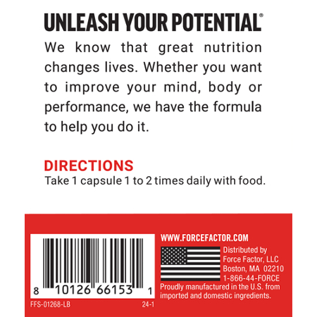 Directions for Force Factor Vitamin D3 & K2 25mcg