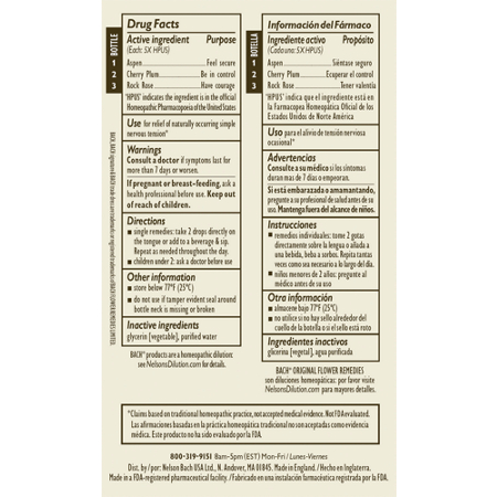 Bach Remedies Fear No More Travel Kit: Aspen, Cherry Plum, Rock Rose