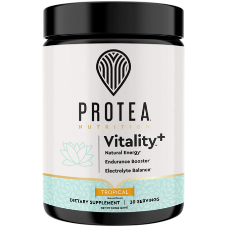 Protea Nutrition Vitality+ Powder Tropical bottle front