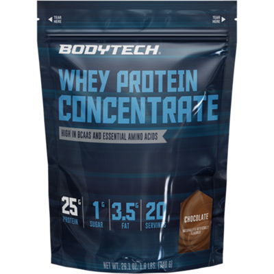Whey Protein Concentrate – High in BCAAs and EAAs – Chocolate (1.6 lbs./20 Servings)