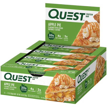 Quest Nutrition Apple Pie Protein Bar box front