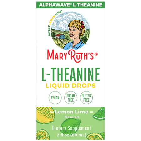 MARYRUTH'S L-Theanine Liquid Drops Lemon Lime box front