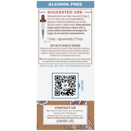 Directions for MARYRUTH'S Organic Mushroom Complex Liquid Extract Alcohol Free