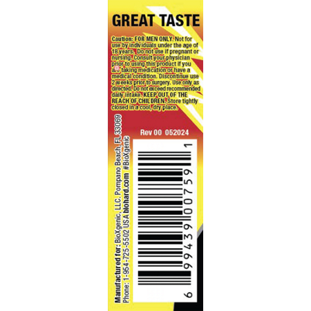 Alternate view of BioXGenic Bio-Hard Sex and Energy Boost Mixed Berry label 4