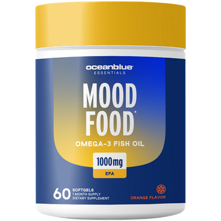 Ocean Blue Mood Food Omega-3 Fish Oil softgels 1000 MG front