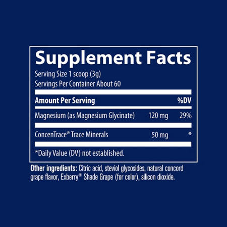 Supplement Facts for Trace Minerals Magnesium Glycinate