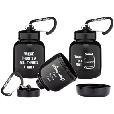 Supplement Keychain Bottle - Black