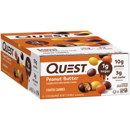 Quest Nutrition Coated Candies Peanut Butter box view 7