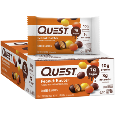 Quest Coated Candies - 10g Protein - Peanut Butter (12 Packs)