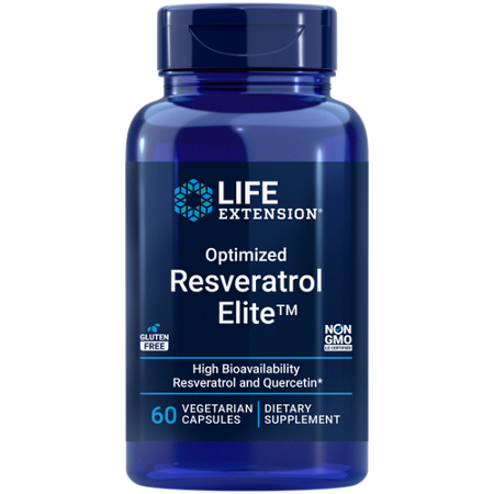Life Extension Optimized Resveratrol Elite capsules bottle front