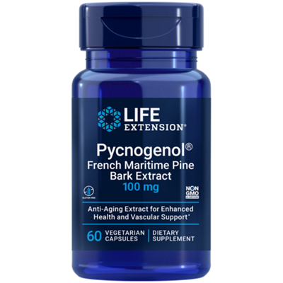 Pycnogenol – Pine Bark Extract – Anti-Aging & Vascular Support – 100 MG (60 Vegetarian Capsules)