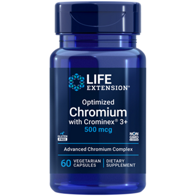 Optimized Chromium with Crominex 3+ – 500 MCG (60 Vegetarian Capsules)