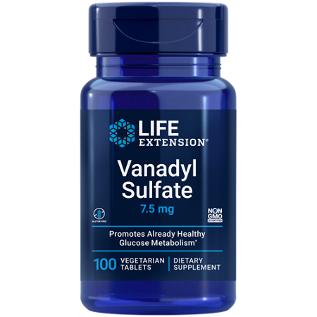 Life Extension Vanadyl Sulfate tablets 7.5 MG bottle front