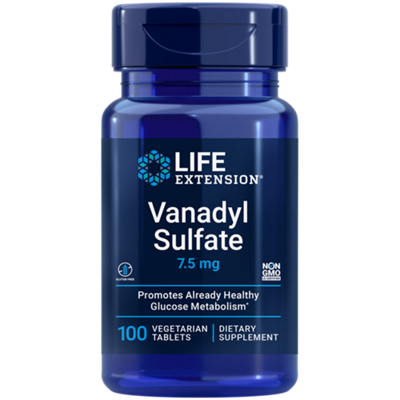 Vanadyl Sulfate – Helps Maintain Already-Healthy Glucose Metabolism – 7.5 MG (100 Tablets)