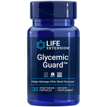 Life Extension Glycemic Guard capsules bottle front