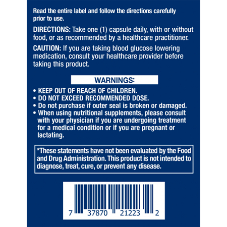 Directions for Life Extension Glycemic Guard Capsules