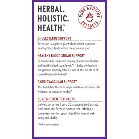Berberine Supports Healthy Blood Cholesterol Blood Sugar 1000 MG tablets view 4