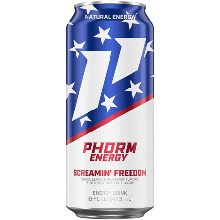 1st Phorm Energy Drink Screamin Freedom can front