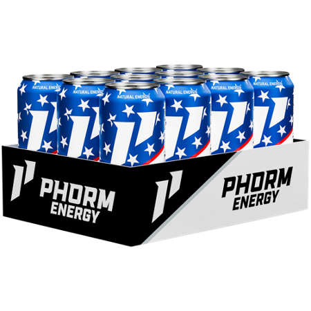 1st Phorm Energy Drink Screamin Freedom cans view 4