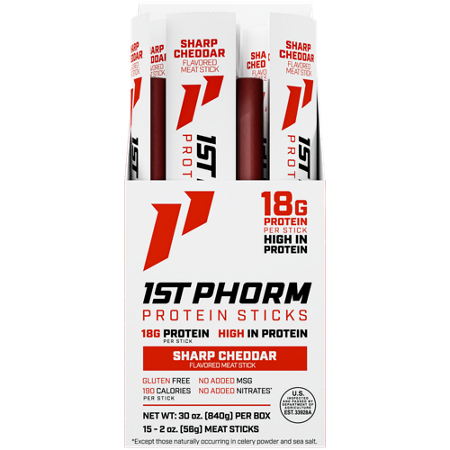 1st Phorm Protein Sticks Sharp Cheddar alternate view 2