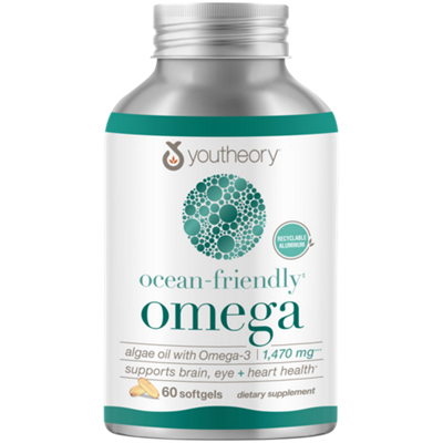 Ocean Friendly Omega Algae Oil with Omega-3 - 1,470 MG EPA/DHA (60 Softgels)