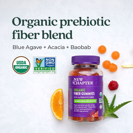 New Chapter Organic Prebiotic Fiber Gummies Citrus Berry view 7