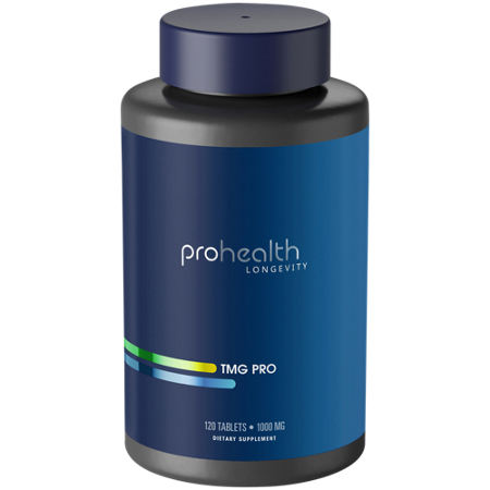 ProHealth Longevity TMG Pro tablets bottle front