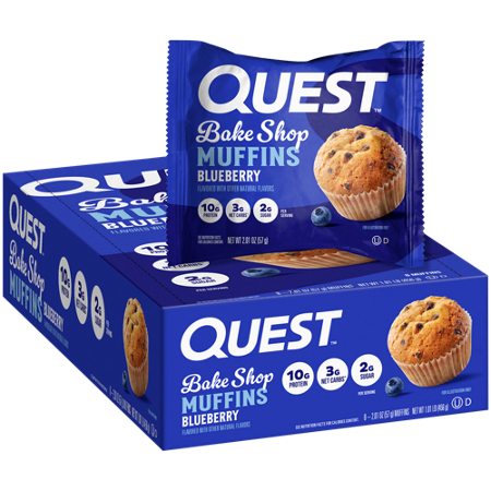 Quest Bake Shop Muffins Blueberry box front