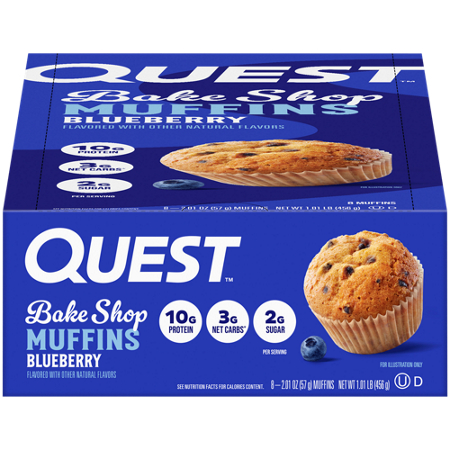 Quest Bake Shop Muffins Blueberry box view 2