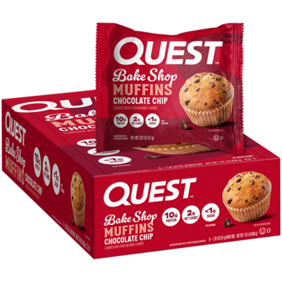 Quest Bake Shop Muffins - 10g Protein - Chocolate Chip (8 Servings)