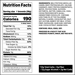 Supplement Facts label for Quest Nutrition Quest Bake Shop Brownies Chocolate