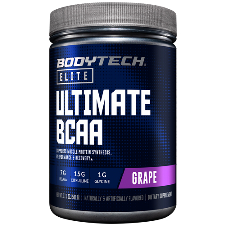 BodyTech Elite Ultimate BCAA Grape container front