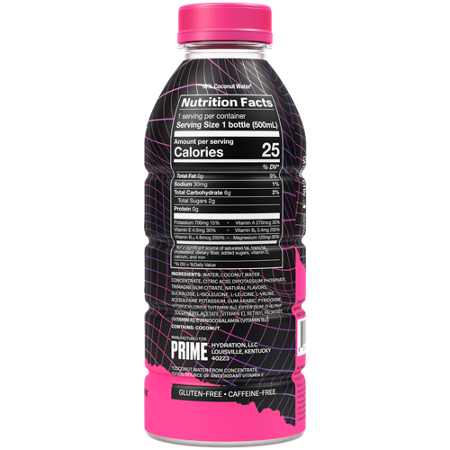 Prime Hydration with BCAA Blend bottle back