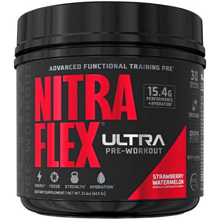 Nitra Flex Ultra Pre-Workout Strawberry Watermelon container front